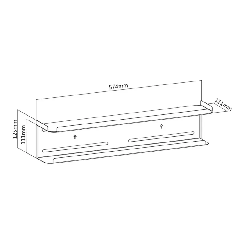 MACLEAN MC-904 2-in-1 sieninė arba TV galinė laikymo lentyna, maks. 2 kg