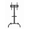 TV stovas GEMBIRD TVS-55T-01, 32–55 col., plieninis, reguliuojamas aukštis, VESA 100x100–400x400, pakreipimas, ratukai, max 35 kg
