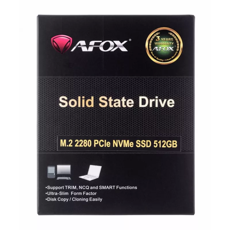 SSD M.2 AFOX ME300-512GN 512 GB PCIe NVMe TLC, skaitymas 2000 MB/s, rašymas 1600 MB/s