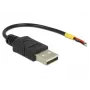 USB kabelis DeLOCK 85250 USB 2.0 0,1 m juodas