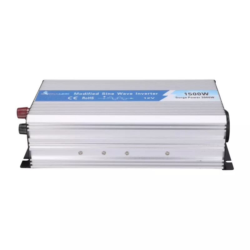 Extralink įtampos keitiklis 12V - 230V, 1500W, modifikuotas sinusas OPIM-1500W
