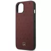 Mercedes MEHCP13SPSQRE iPhone 13 mini 5,4 inch raudonas kietas odinis dėklas su žvaigždžių raštu