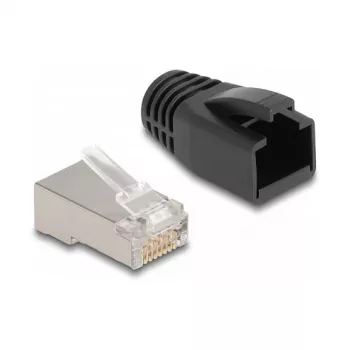 DeLOCK RJ50 modulinis kištukas Cat.5e 25 vnt. rinkinys juodas sidabrinis