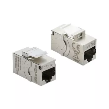 DELOCK RJ45 Cat.6A keystone modulis su apsauginiu dangteliu, mėlynas