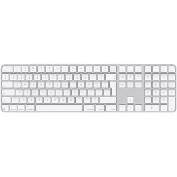 APPLE Magic Keyboard su Touch ID ir skaitmeniniu klavišų bloku, skirta Mac modeliams su Apple siliciu – olandiškas išdėstymas – balti klavišai