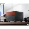Jonsbo N4 Microtower korpusas juodas, tvirtas plieninis kompaktiškas PC korpusas