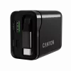 Įkroviklis CANYON OnCharge 65RC su integruotu USB-C laidu, 65W, 1x PD, 1x QC, EU kištukas, Juodas