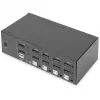 DIGITUS KVM jungiklis, 4 prievadai, dvigubas ekranas, 4K, DisplayPort®