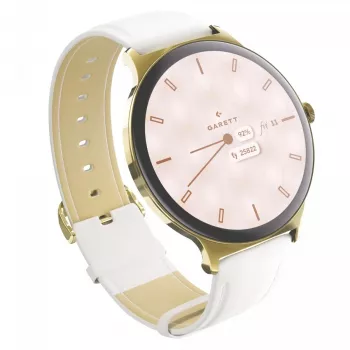Išmanusis laikrodis Garett Verona 2 Gold Mesh su Bluetooth ir širdies ritmo matuokliu