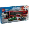 LEGO CITY 60445 F1 - Sunkvežimis su RB20 ir AMR24 F1 bolidais