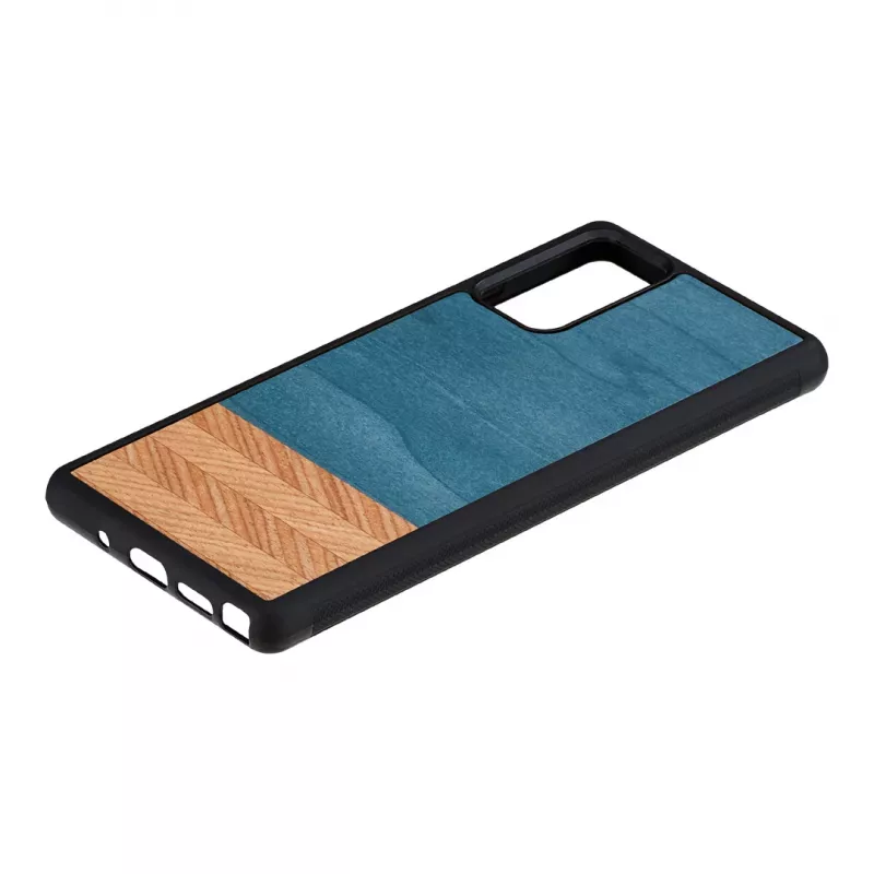 Dėklas Samsung Galaxy Note 20 man and wood denim juodas – apsauginis džinsinio stiliaus dėklas