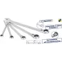 Veržliarakčių rinkinys HAZET 606/5 - 8,10,13,17,19 mm - Chromuotas - Blizgus - 13° - Vokietija