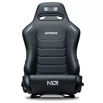 Lenktyninė atlošiama sėdynė Next Level Racing ERS3 Elite Premium – juoda PU oda, atlošiamas atlošas, tinkanti kėbului ir grindims