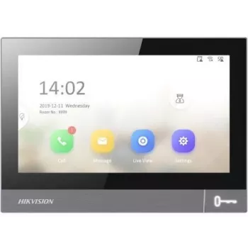 Vidinė vaizdo domofono stotelė Hikvision DS-KH8381-WTE1 7 col. 1024x600, PoE, Wi‑Fi, MicroSD