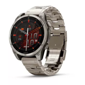 Išmanusis laikrodis GARMIN Fenix 8 47 mm, 1,4 colio (3,56 cm) AMOLED 454×454, titanas, Wi‑Fi, GPS