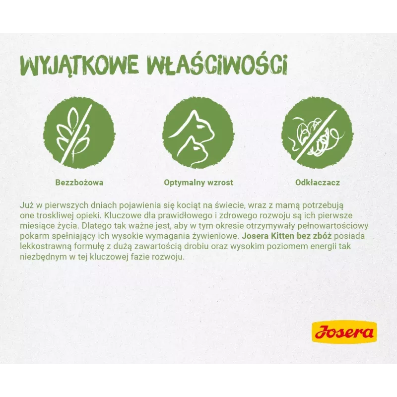 Sausas kačių ėdalas Josera Kitten Poultry 2 kg