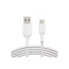 USB laidas Belkin CAB002BT1MWH 1m USB A į USB C baltas