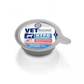 VET RESPONSE Hypoallergenic Rabbit šlapias ėdalas katėms 85g
