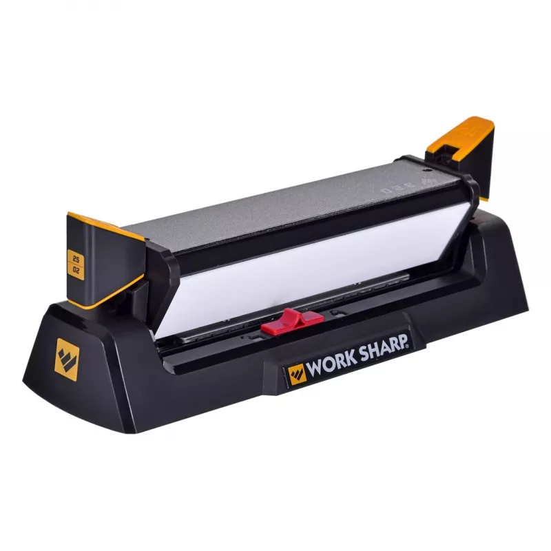 Pjovimo galąstuvas Work Sharp Diamond-Ceramic Sharpener 09DX163 – deimantiniai ir keraminiai diskai, kompaktiškas rankinis, 306×156×60 mm, 586 g