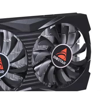 Diskreti vaizdo plokštė BIOSTAR GeForce GTX 1050 4 GB GDDR5, 1455 MHz boost, 128 bit, PCIe 3.0, 2 ventiliatoriai