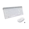Belaidis klaviatūros ir pelės rinkinys Logitech Slim Wireless Combo MK470, 2,4 GHz, ispaniškas, baltas (920-009199)