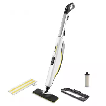 Garų šluotuvas Kärcher SC 3 UPRIGHT – 0,5 L bakelis, 1600 W, įšyla per 30 s, išimamas bakelis, kilimų antgalis