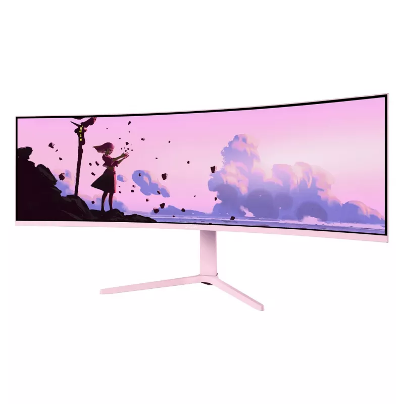 Išlenktas monitorius Arozzi Nova 49 inch (124,5 cm) Dual QHD 5120×1440 LED VA 32:9 4 ms Rožinis