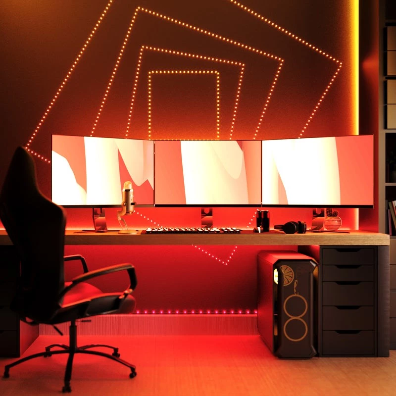 LED girlianda Twinkly TWD200STP-TEU įvairiaspalvė vidaus juostelė, 5 cm tarpai, IP20, skaidrus kabelis