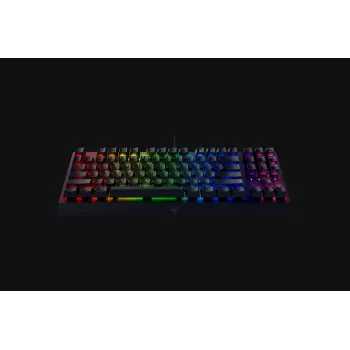 Mechaninė žaidimų klaviatūra Razer BlackWidow V3 Tenkeyless — USB, QWERTY US, Razer Yellow jungikliai, RGB apšvietimas, juoda