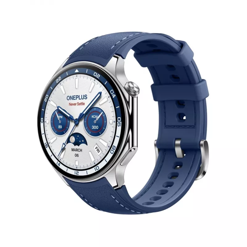 OnePlus Watch 2 išmanusis laikrodis, 46 mm, 1,43" AMOLED, 466 x 466, 32 GB, Wi-Fi, GPS, NFC, IP68, šiaurės mėlyna