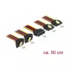 Vidinis maitinimo kabelis DeLOCK 60152 0,5 m 4 x SATA 15-pin