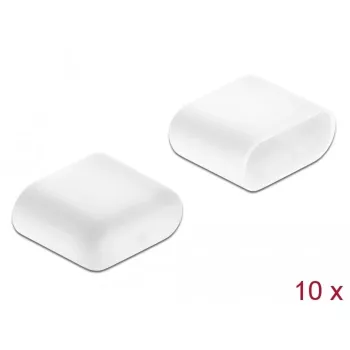 Dulkių dangtelis DeLOCK USB Type-C kištukui 10 vnt balti