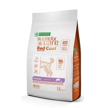 NATURE'S PROTECTION Superior Care Red Coat Grain Free Junior Small Salmon with Krill - sausas ėdalas šuniukams - 1,5 kg