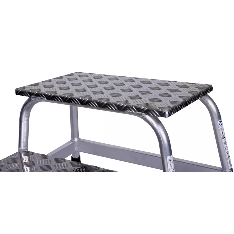 Pakojinė kopėčios Krause 805027, aliuminės, 2 pakopos, max apkrova 150 kg, 680 mm ilgis, 41 cm aukštis