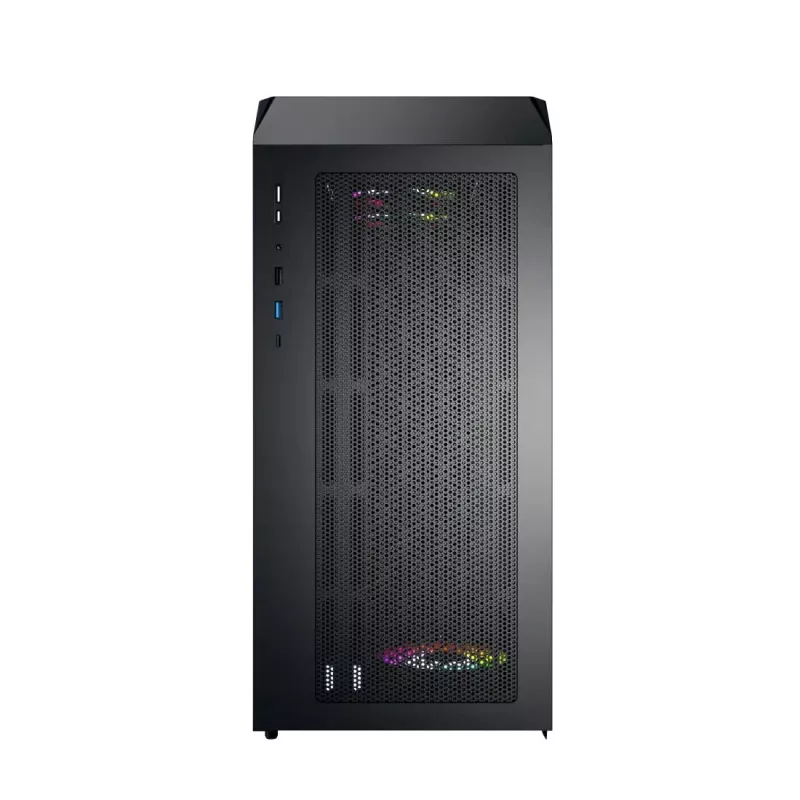 Montech X5M (B) „Micro Tower“ kompiuterio korpusas – Micro-ATX/Mini-ITX, 3×120 mm priekyje, 1×120 mm gale, palaiko ATX maitinimo šaltinį, 2×3,5 colio + 4×2,5 colio, juodas