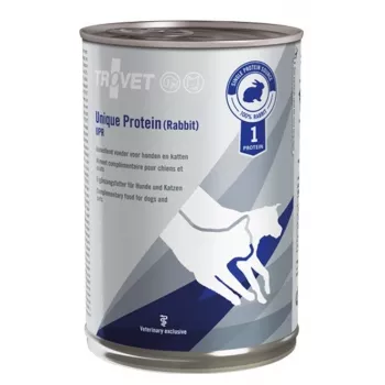 TROVET Rabbit Adult 400 g šlapias šunų ir kačių ėdalas – veterinarinė dieta, monoproteinas, senjorams, 83% drėgmės