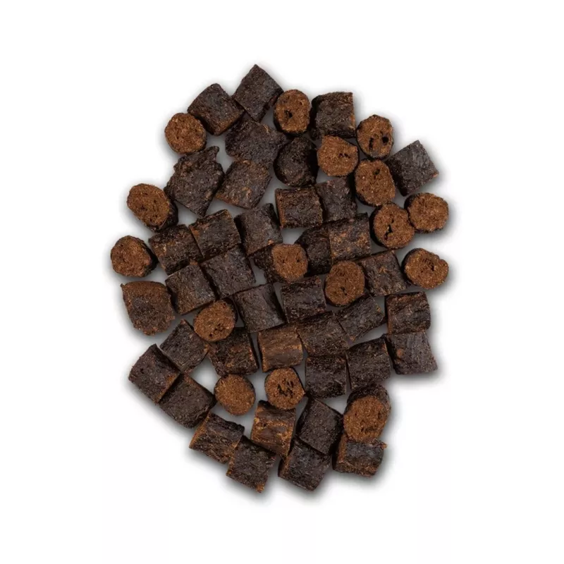UNISZKI Crunchy Rabbit su mėtomis ir dilgėlėmis 80 g – traškūs skanėstai šunims su triušiena