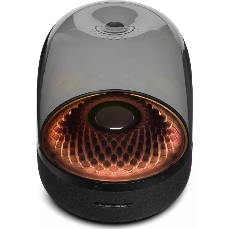 Belaidis garsiakalbis Harman/Kardon Aura Studio 4 — 100 W, 3 tvarkyklės, 45–20000 Hz, juoda/permatoma