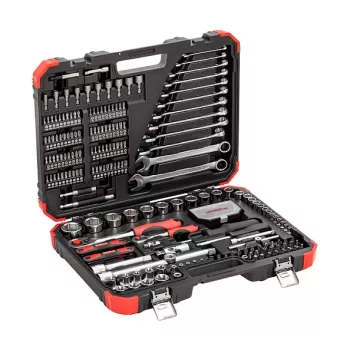 Replinių veržliarakčių rinkinys Gedore R46003232, 232 vnt., 1/4 colio ir 1/2 colio pavaros