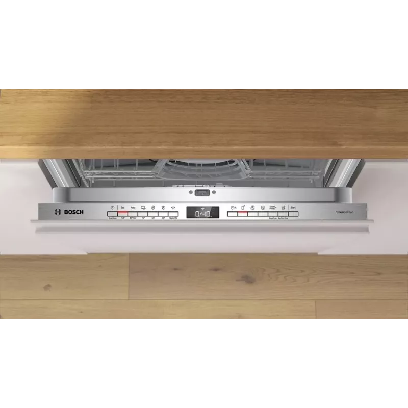 Bosch SMV4EVX11E pilnai įmontuojama indaplovė, 14 komplektų, 9 L/ciklas, 44 dB, energijos klasė B