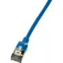 LogiLink Slim U/FTP tinklo kabelis 1 m Cat6a U/FTP (STP) Mėlynas (CQ9036S)