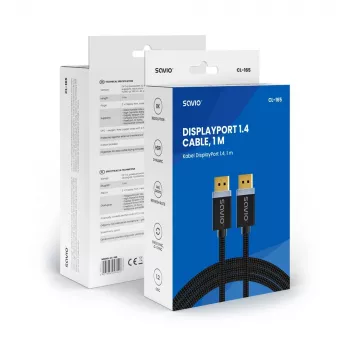 DisplayPort kabelis Savio CL-165 1 m juodas