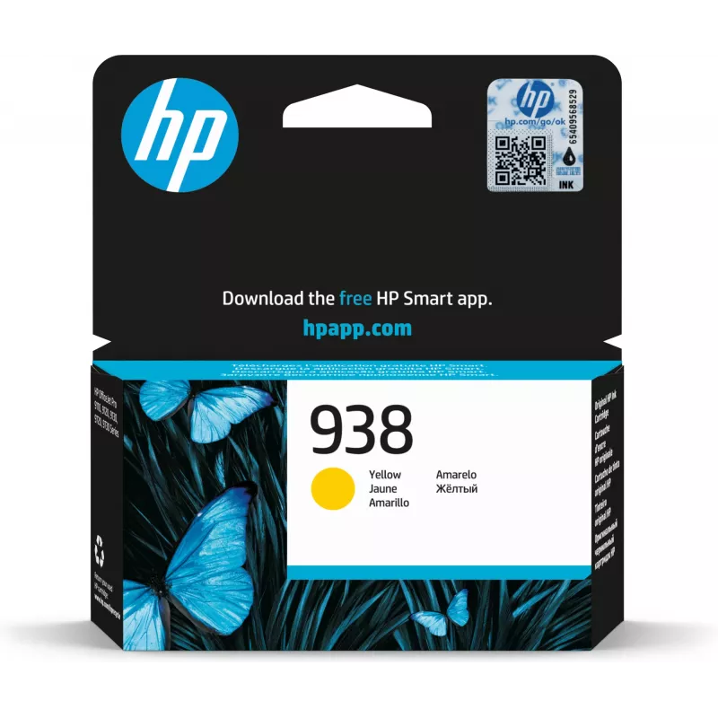 HP 938 geltona originali rašalo kasetė