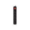 Lanberg PS1-05E-0300-BK 5 lizdų ilgintuvas (3 m), juodas, su jungikliu
