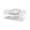 Maisto indas Rotho 1053201100 Stačiakampis 1,2 l permatomas baltas, technopolimeras, tinkamas plauti indaplovėje