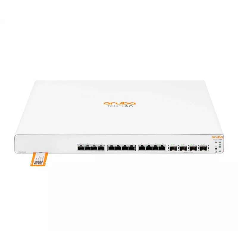 HPE Aruba Networking Instant On 1960 valdomas L2+ jungiklis, 12 prievadų 10GBASE-T, 4 prievadai SFP+