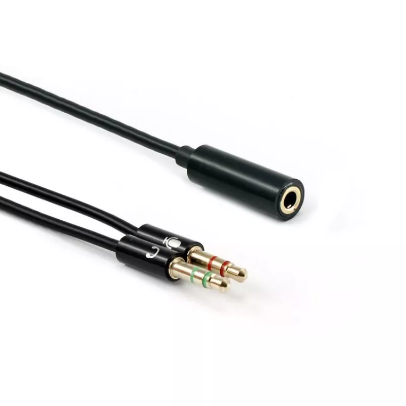 Sbox 35F-2X35M/R 3.5mm lizdas 4 kontaktai – 2 x 3.5mm kištukai 3 kontaktai 0.2m