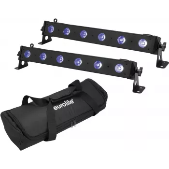 LED juostinis šviestuvas EUROLITE LED BAR-6 QCL RGB+UV 2 vnt. rinkinys