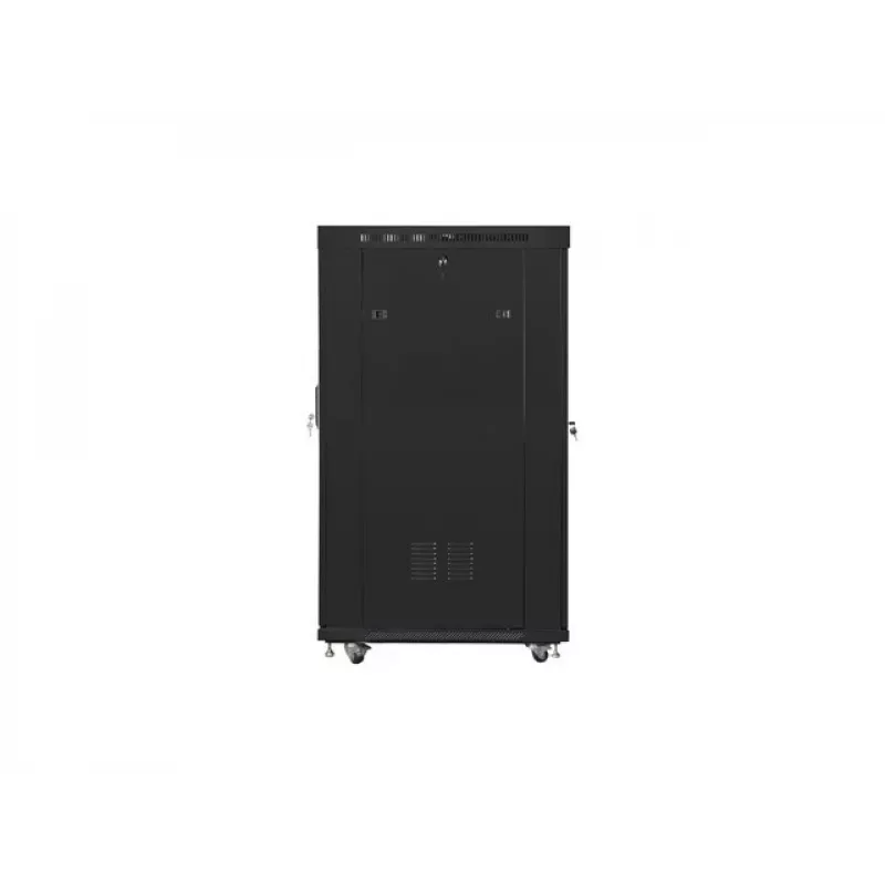 Laisvai pastatomas 19 colių 22U 800x1000 stiklinėmis durimis LCD (plokščia pakuotė) V2 juodos spalvos Lanberg FF01 serijos serverio spinta