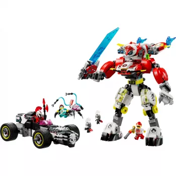 LEGO DREAMZZZ 71497 Cooperio Tigro Mechas ir Zero karštasis automobilis